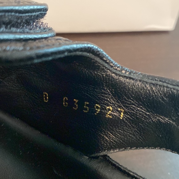 CHANEL Black Grained Calfskin Leather Chain CC Logo Dad Sandals - Picture 10 of 13